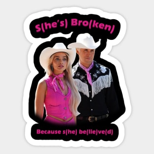 Barbie and Ken Sarcasm Sticker